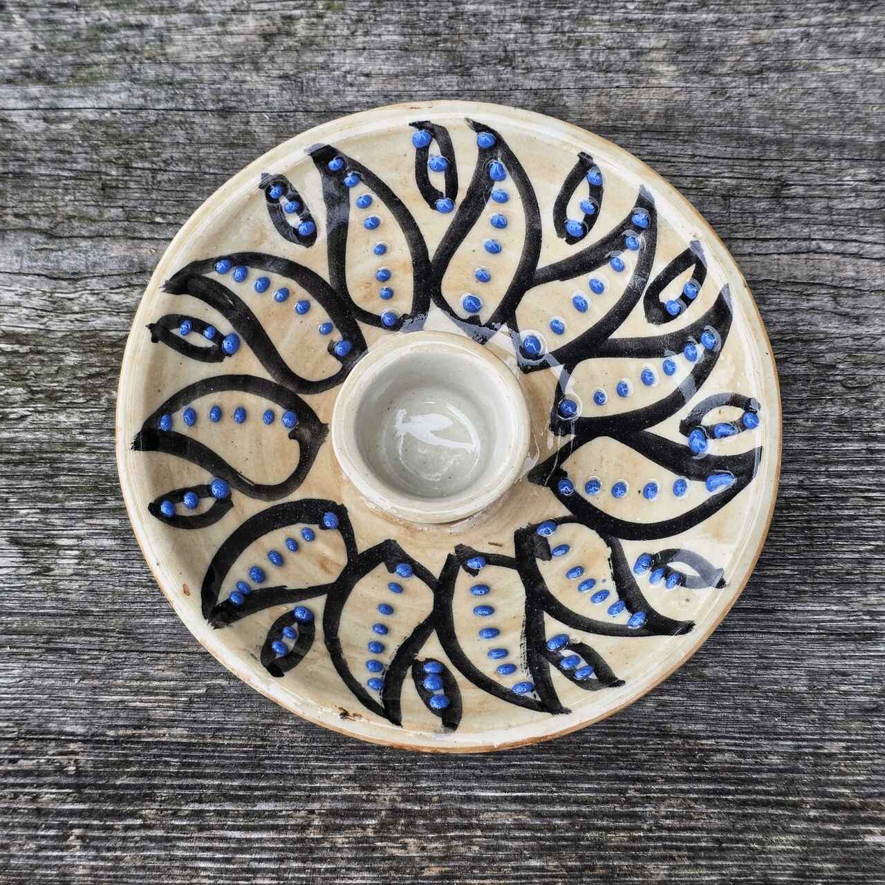 Ceramiczna podstawka do Palo Santo beżowa - obrazek 2