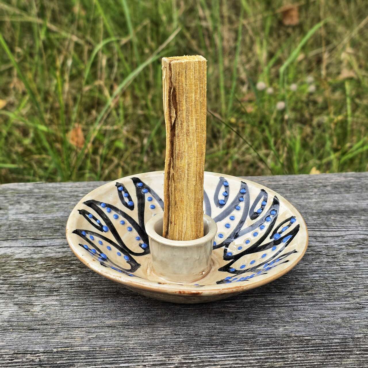 Ceramiczna podstawka do Palo Santo beżowa