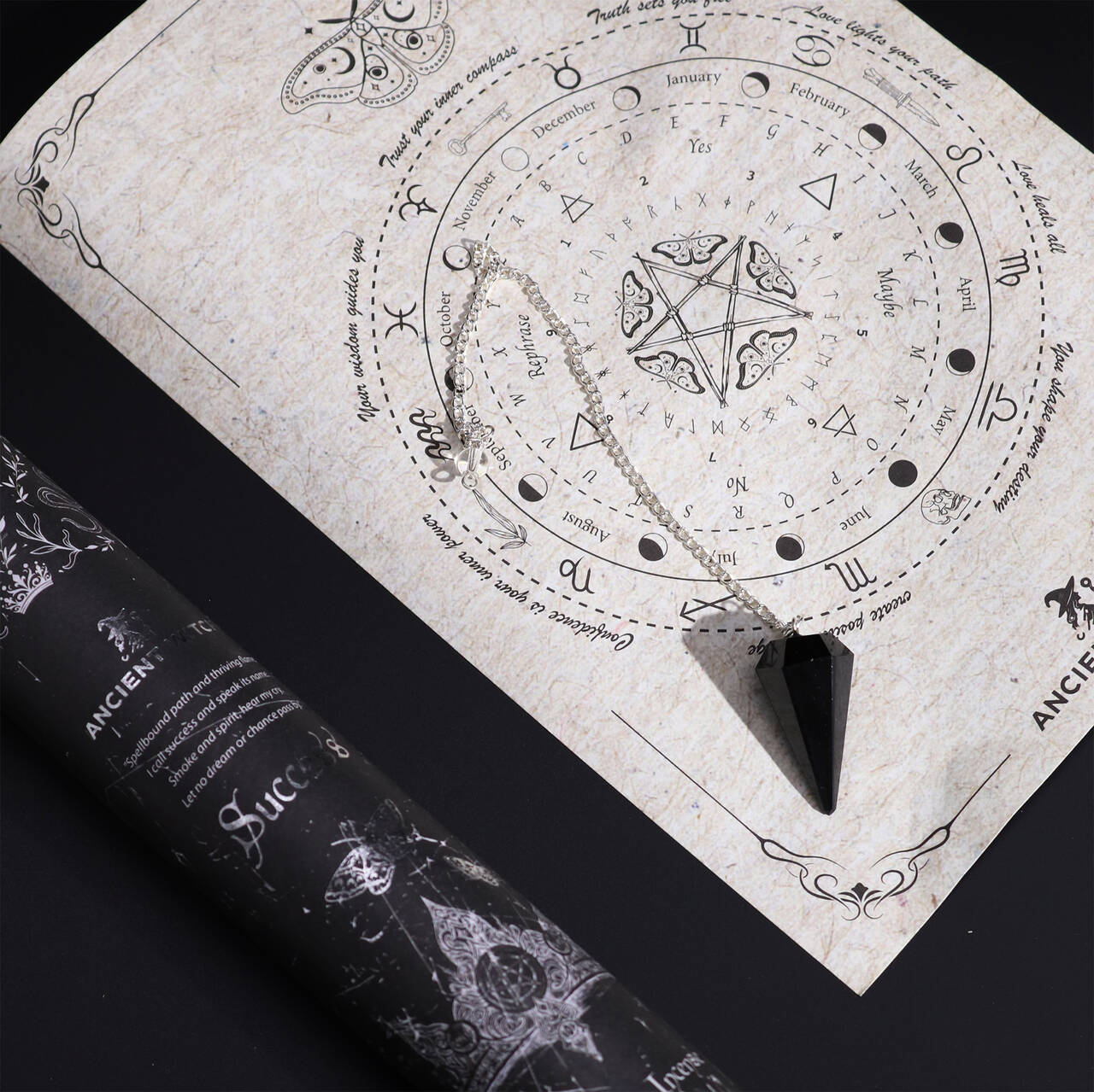 Kadzidełka Zaklęcie Ancient Witch - Sukces - Wahadełko Czarny Obsydian - obrazek 7