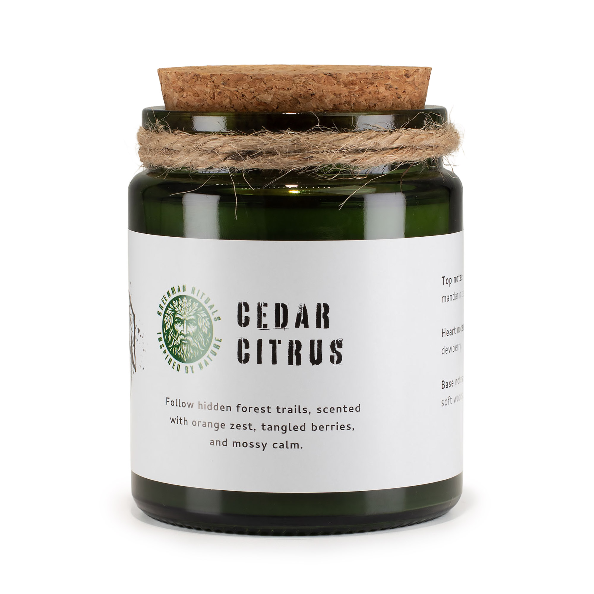 Świeca Sojowa z Drewnianym Knotem - Cytrus Cedrowy